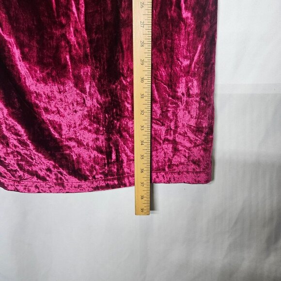 April Cornell Velvet Velour Sleeveless Magenta Dress M Boho‎ Cowl Neck Holiday - Picture 7 of 9
